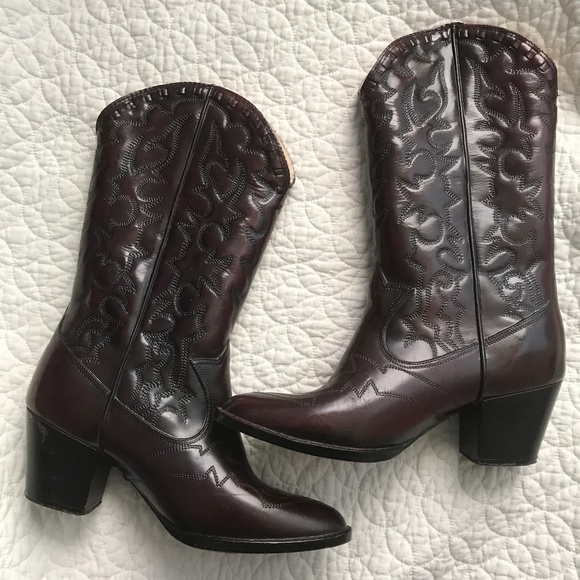 Andrew Geller Shoes - Andrew Geller Brown Cowgirl Cowboy Boots Size 7